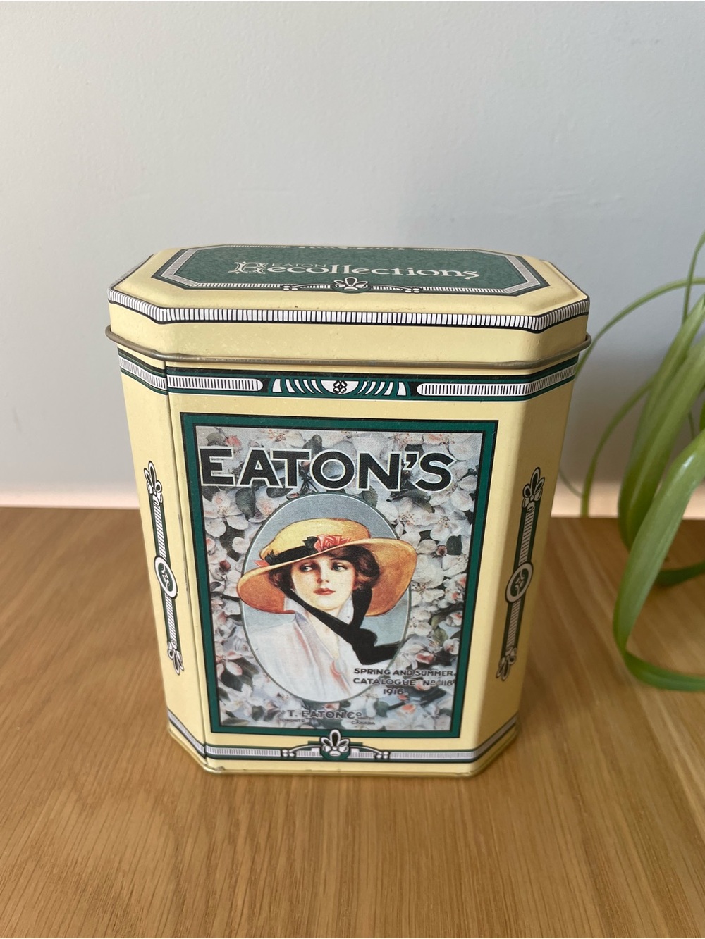 Vintage Eaton's Recollection Coffee Storage Tin with Lid